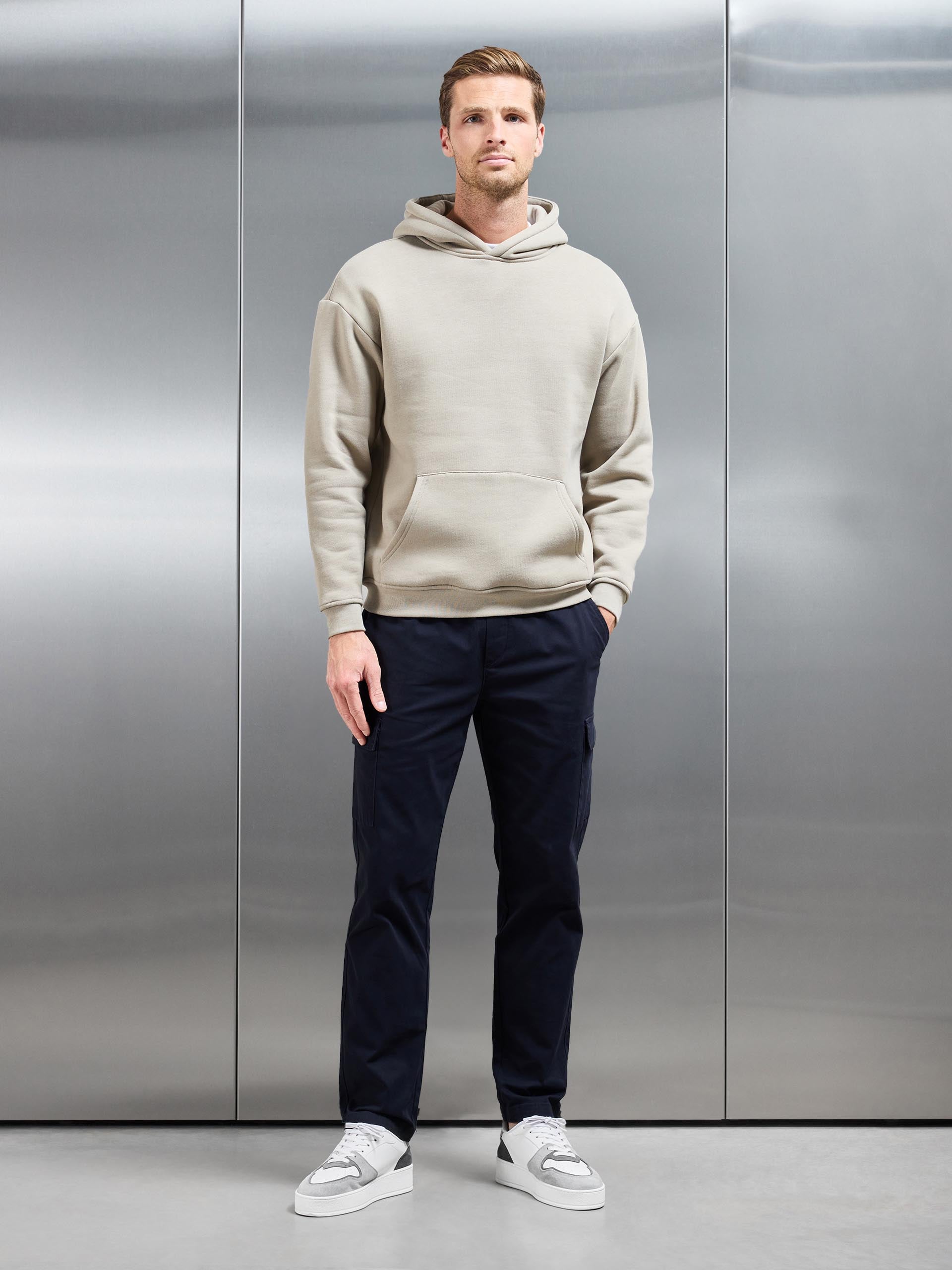 Relaxed Fit Cotton Cargo Pant in Navy