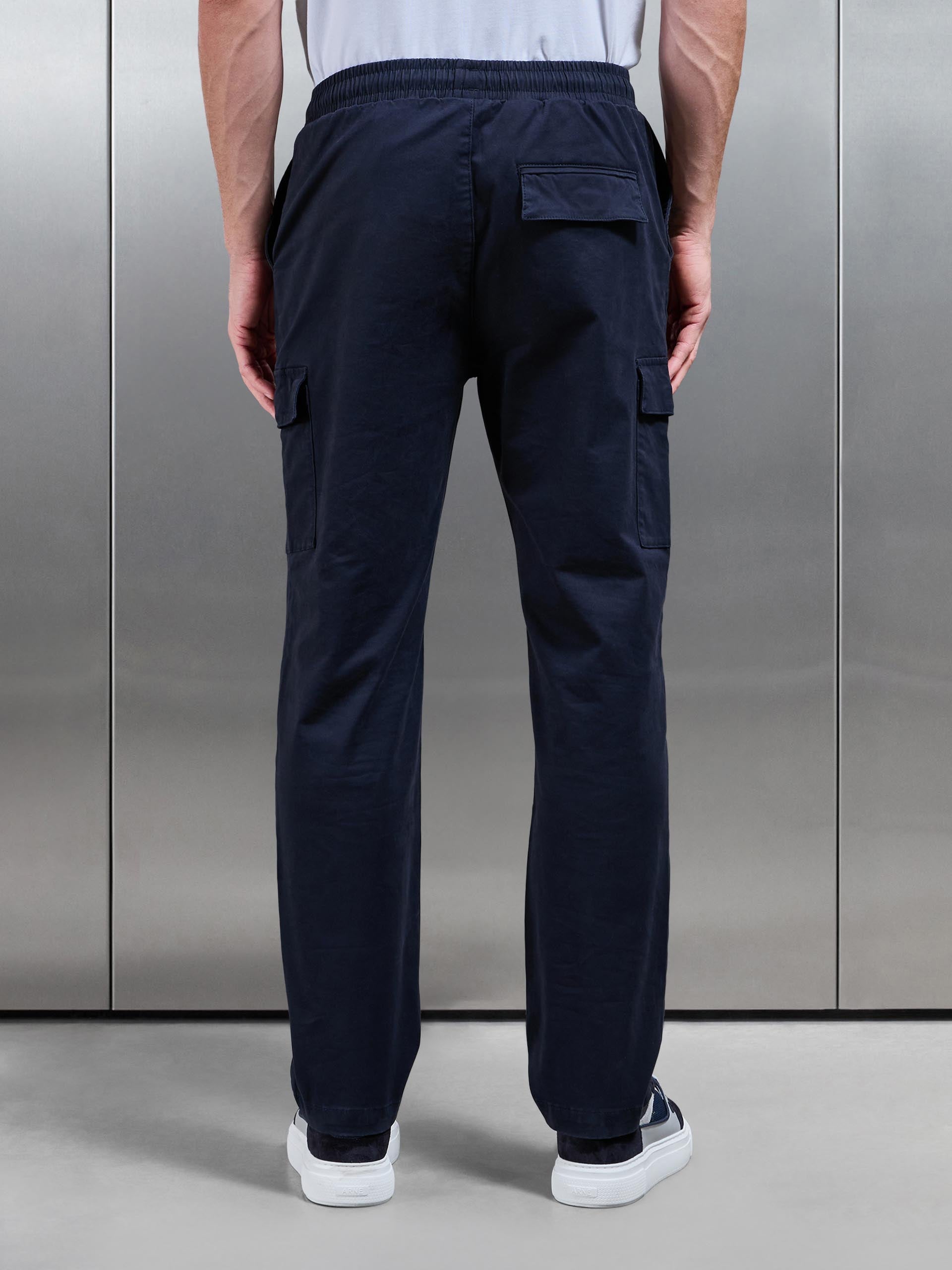 Relaxed Fit Cotton Cargo Pant In Navy