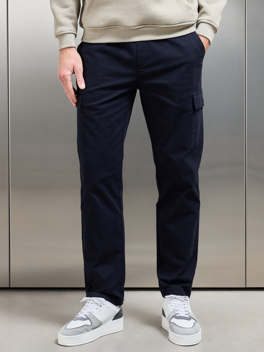 Relaxed Fit Cotton Cargo Pant in Navy