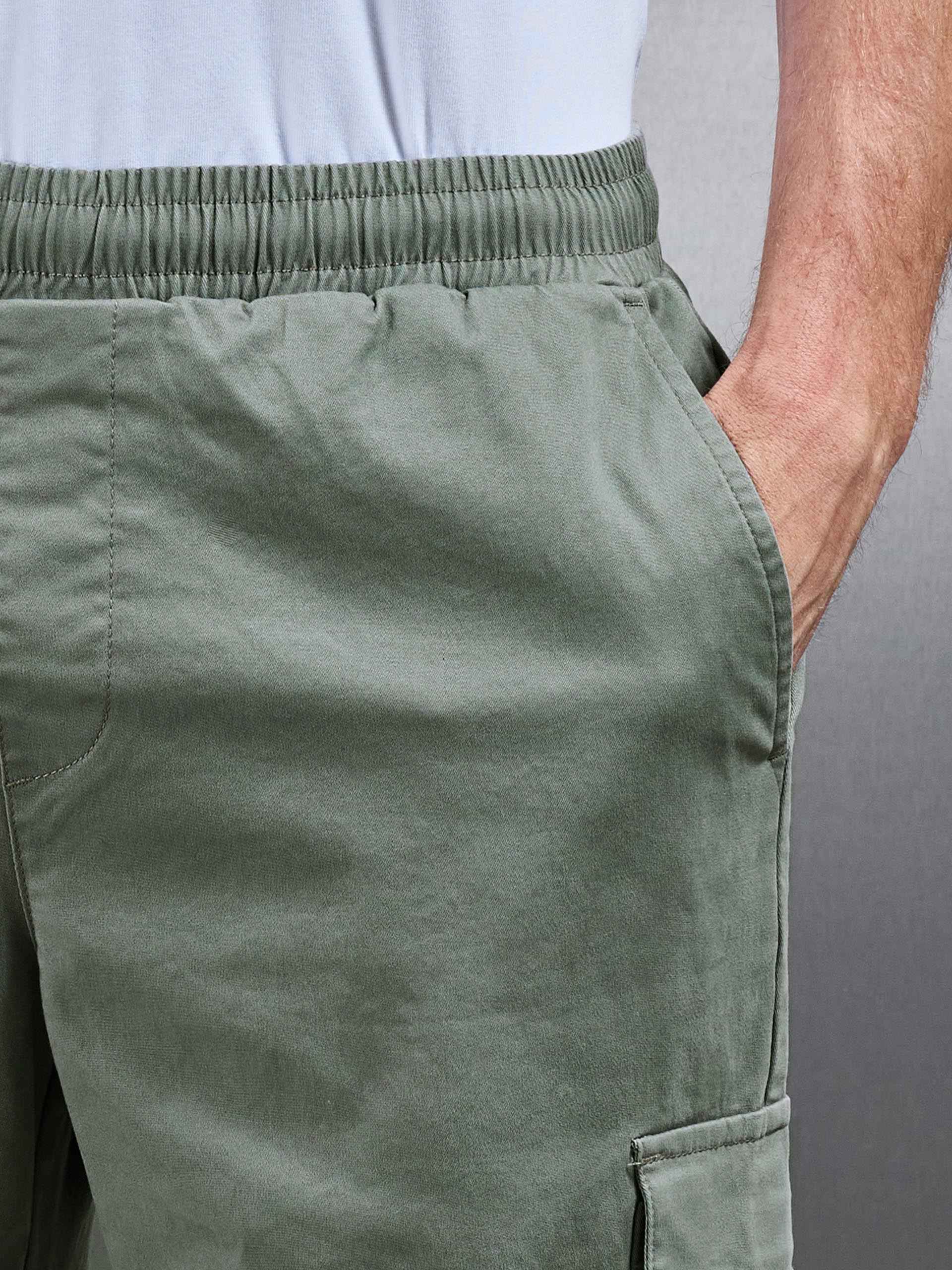 Relaxed Fit Cotton Cargo Pant In Olive