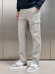 Relaxed Fit Cotton Cargo Pant in Stone