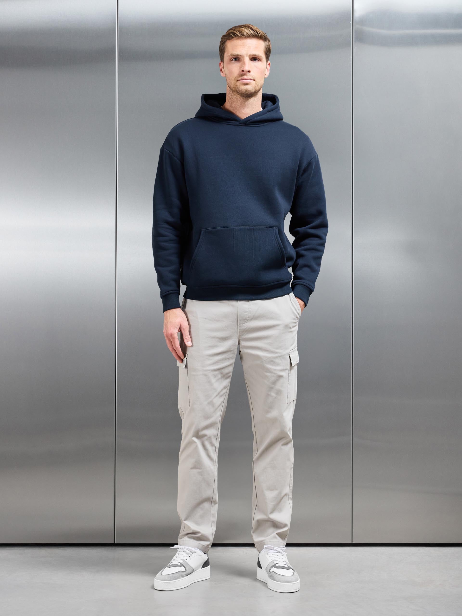 Relaxed Cotton Cargo Pant in Stone