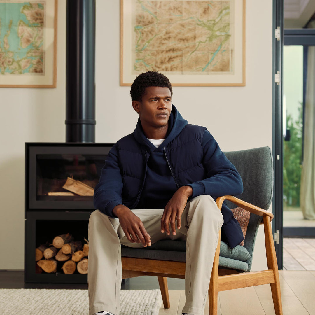 Relaxed Fit Hoodie in Navy