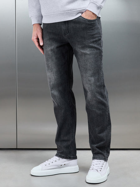 Relaxed Fit Denim Jeans in Grey Wash