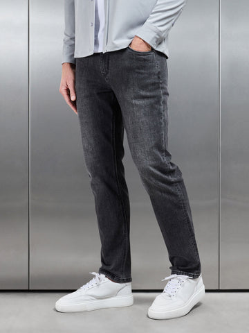 Relaxed Fit Denim Jeans in Grey Wash