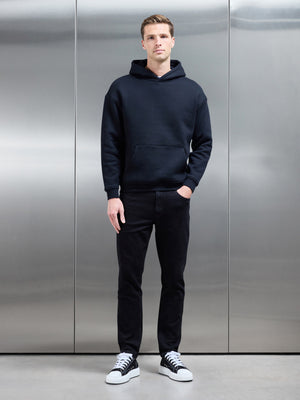 Relaxed Fit Denim Jeans in Solid Black