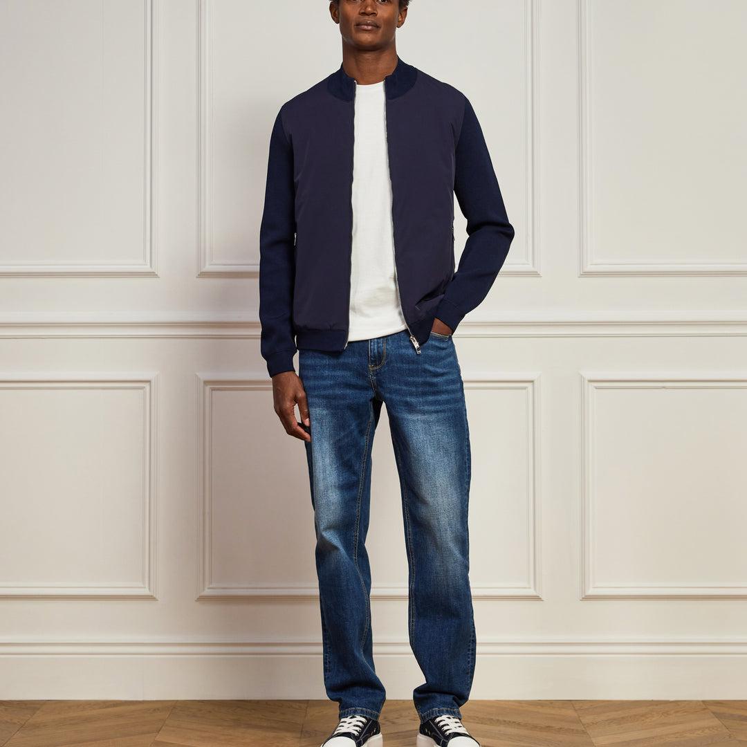 Relaxed Fit Denim Jeans in Mid Blue