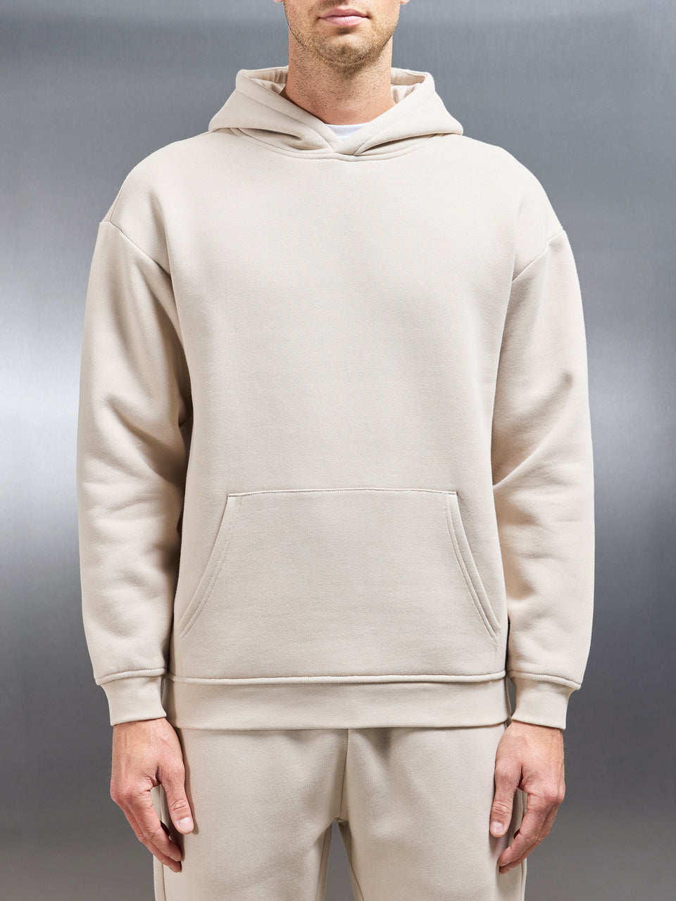 Relaxed Fit Hoodie in Beige