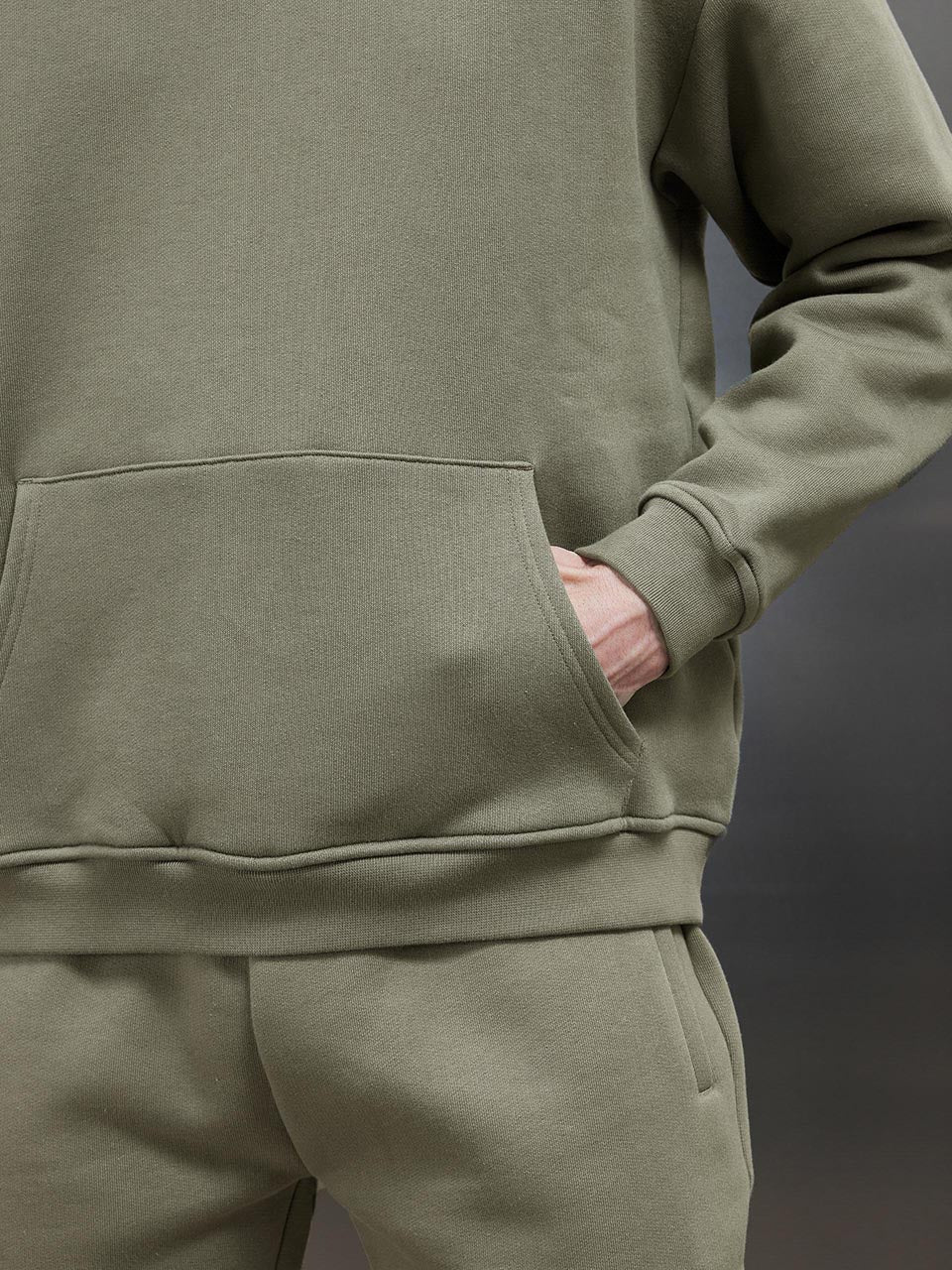 Relaxed Fit Hoodie in Olive