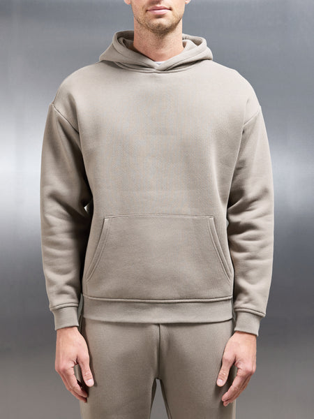 Relaxed Fit Hoodie in Taupe