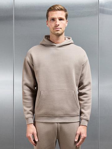 Relaxed Fit Hoodie in Taupe