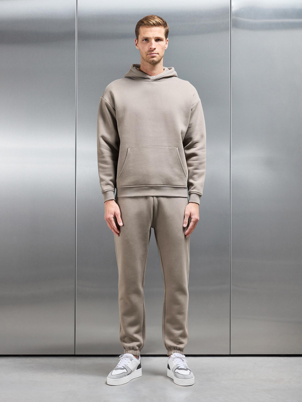 Relaxed Fit Hoodie in Taupe