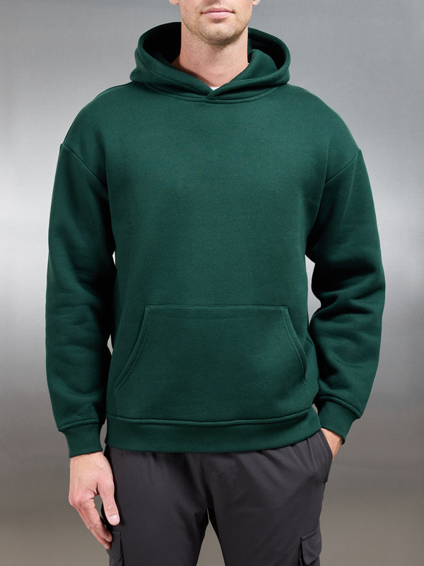 Relaxed Fit Hoodie in Rich Green