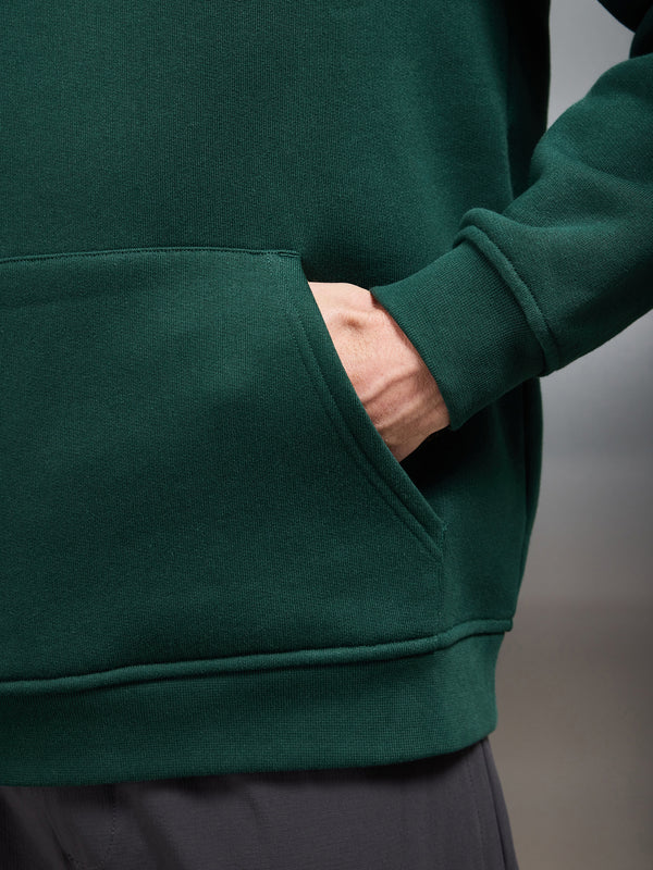 Relaxed Fit Hoodie in Rich Green