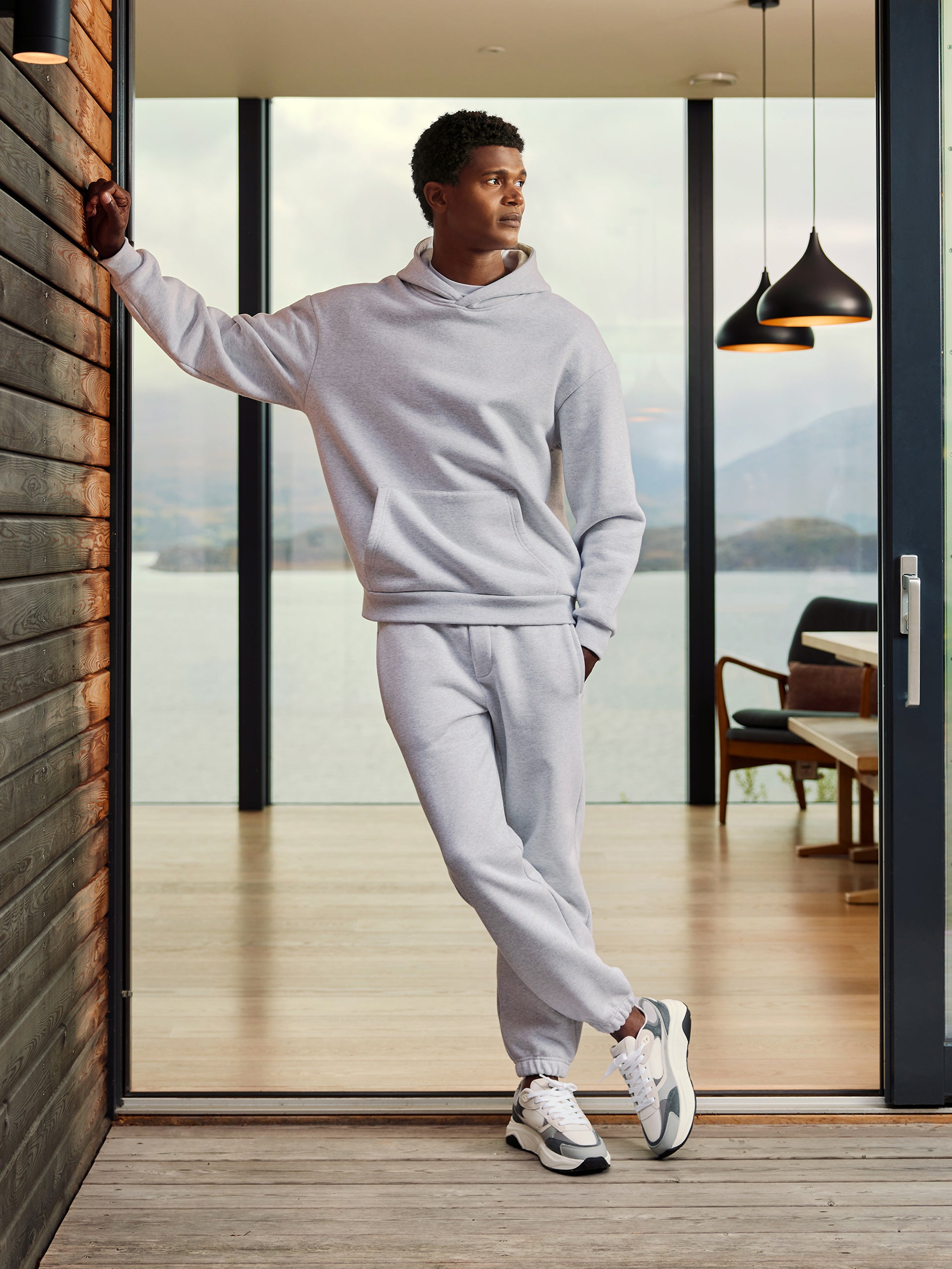 Relaxed Fit Jogger in Marl Grey