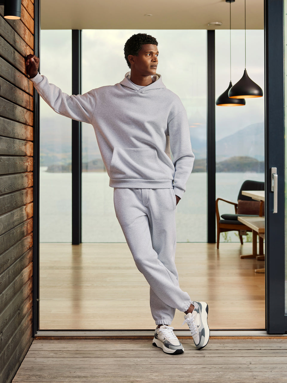 Relaxed Fit Jogger in Marl Grey