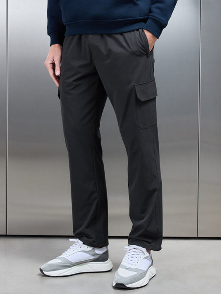 Relaxed Fit Nylon Cargo Pant in Grey