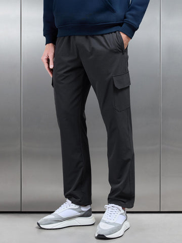 Relaxed Fit Nylon Cargo Pant in Grey