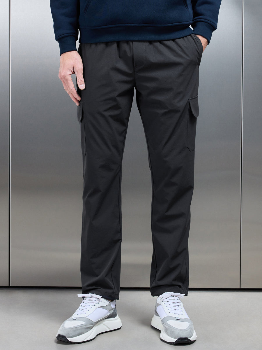 Relaxed Fit Nylon Cargo Pant in Grey