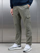 Relaxed Fit Nylon Cargo Pant in Olive