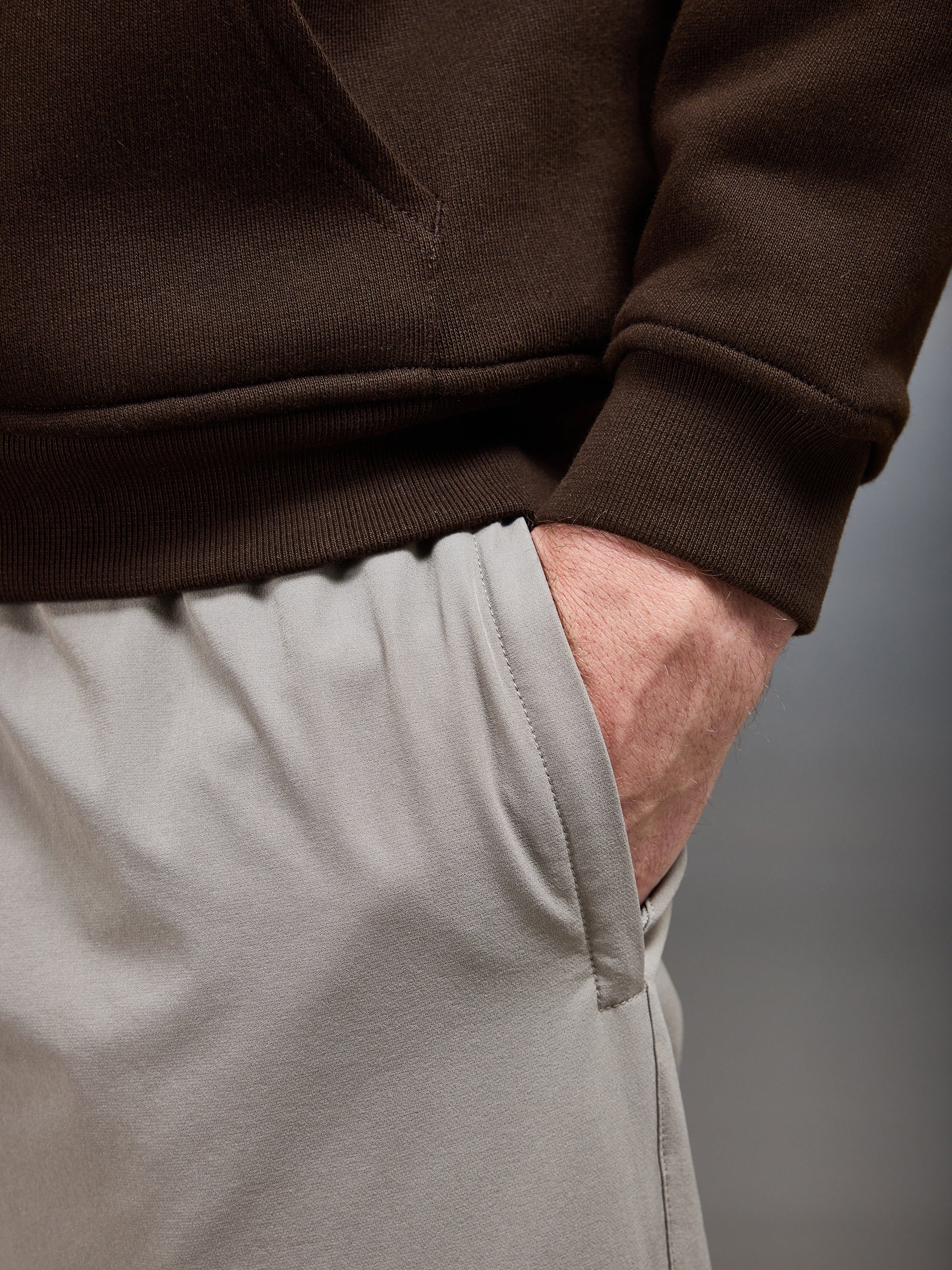 Relaxed Fit Nylon Cargo Pant in Taupe