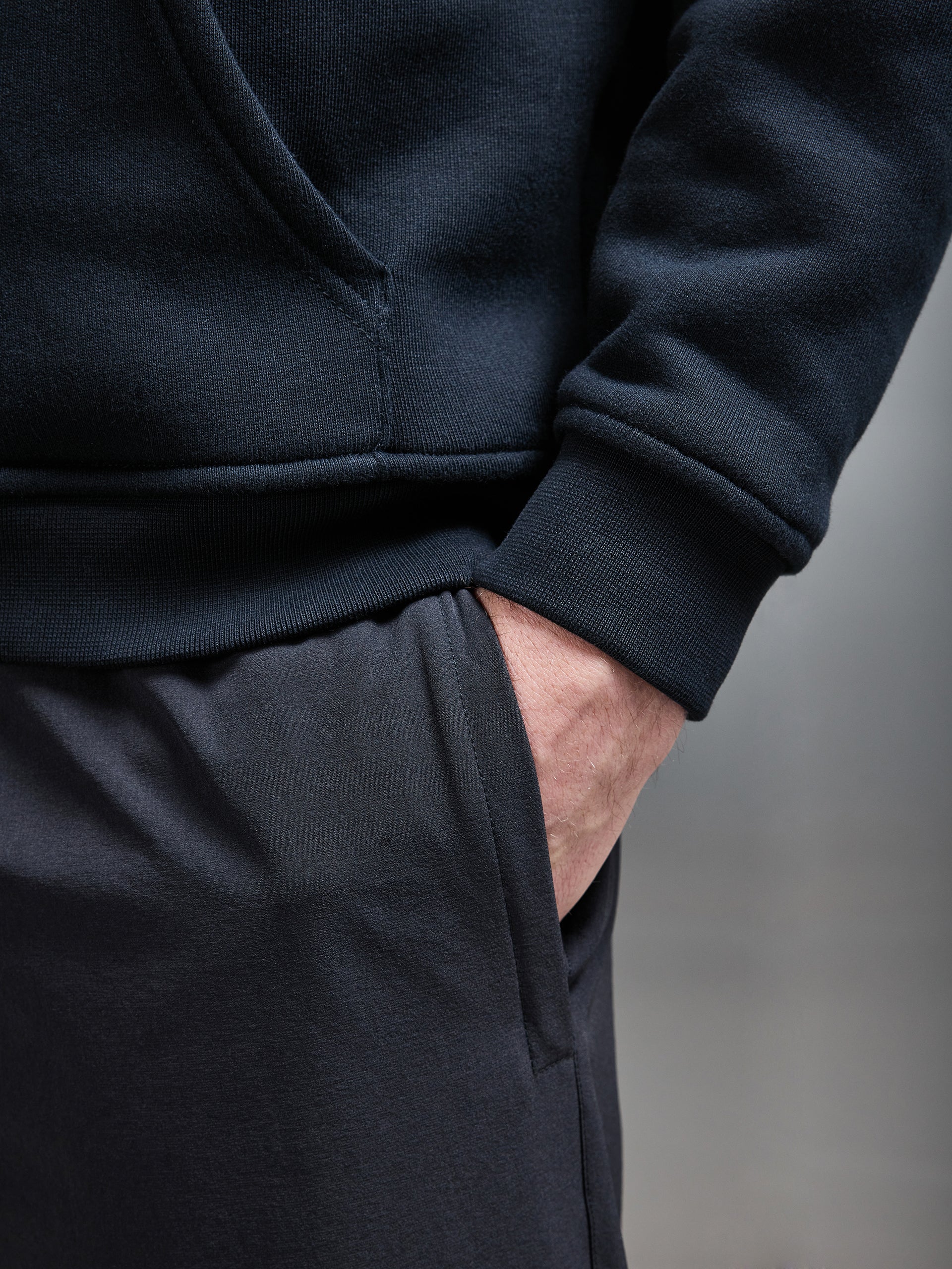 Relaxed Fit Nylon Trackpant in Black