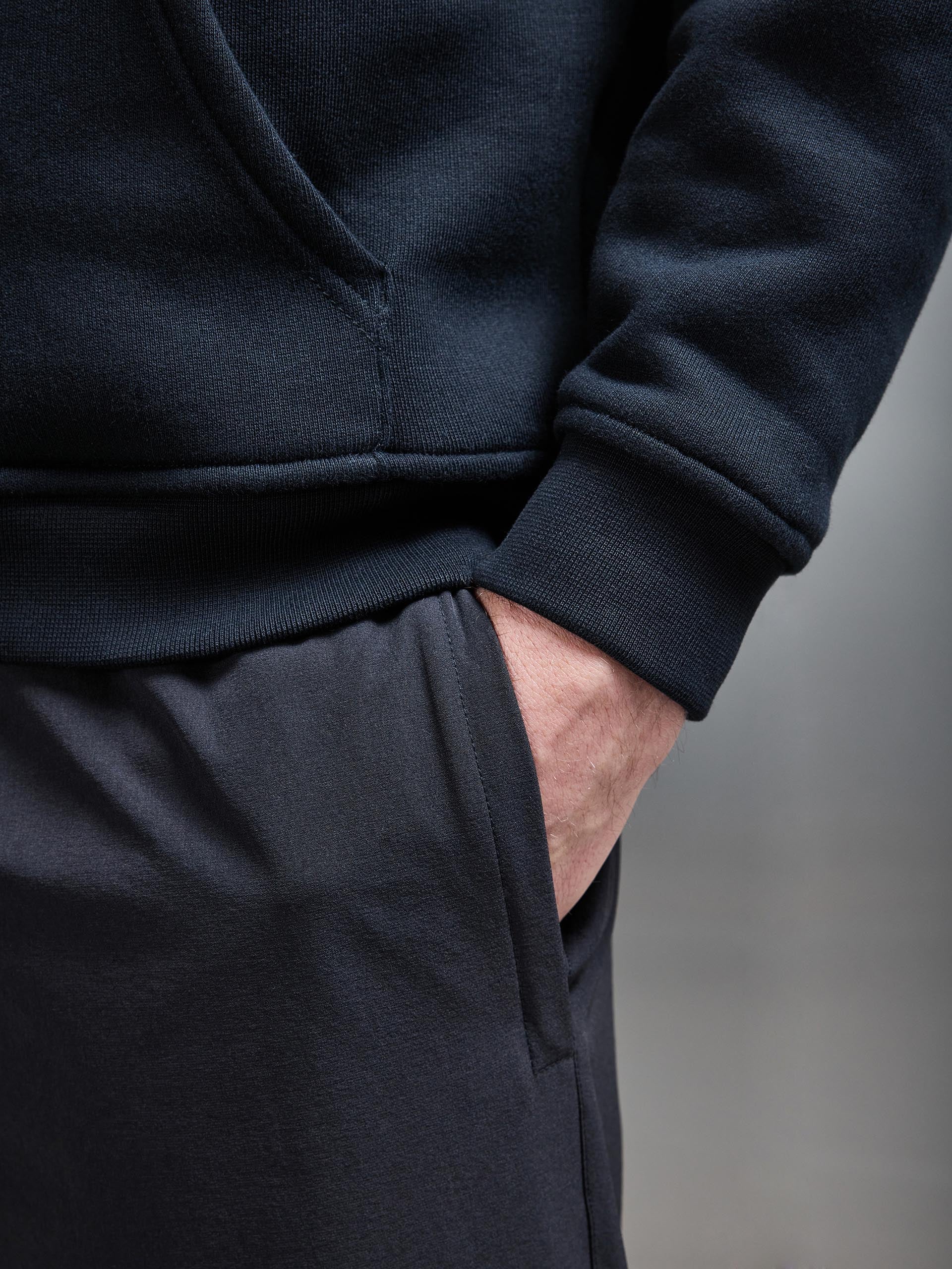 Relaxed Fit Nylon Trackpant in Black