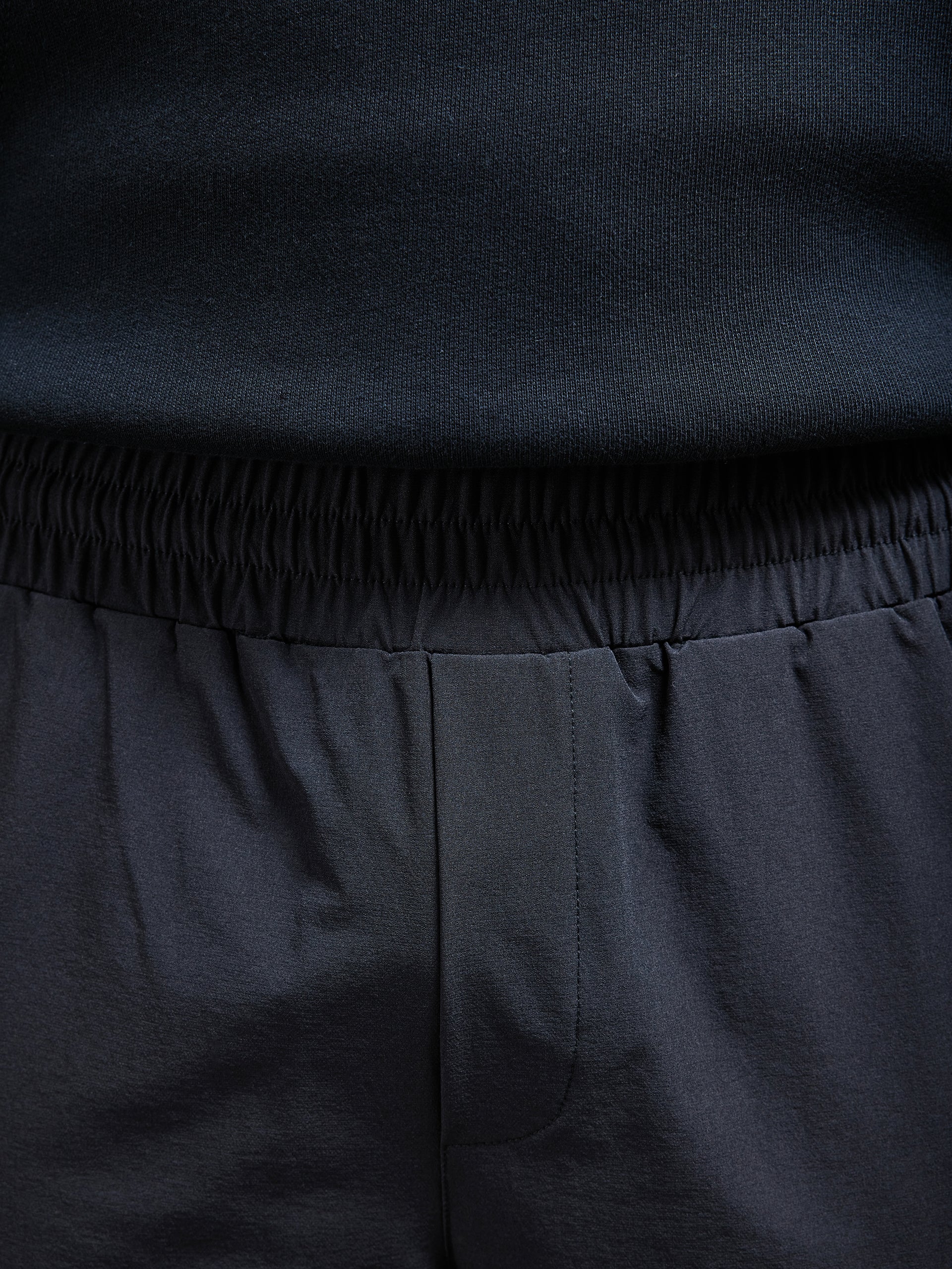 Relaxed Fit Nylon Trackpant in Black