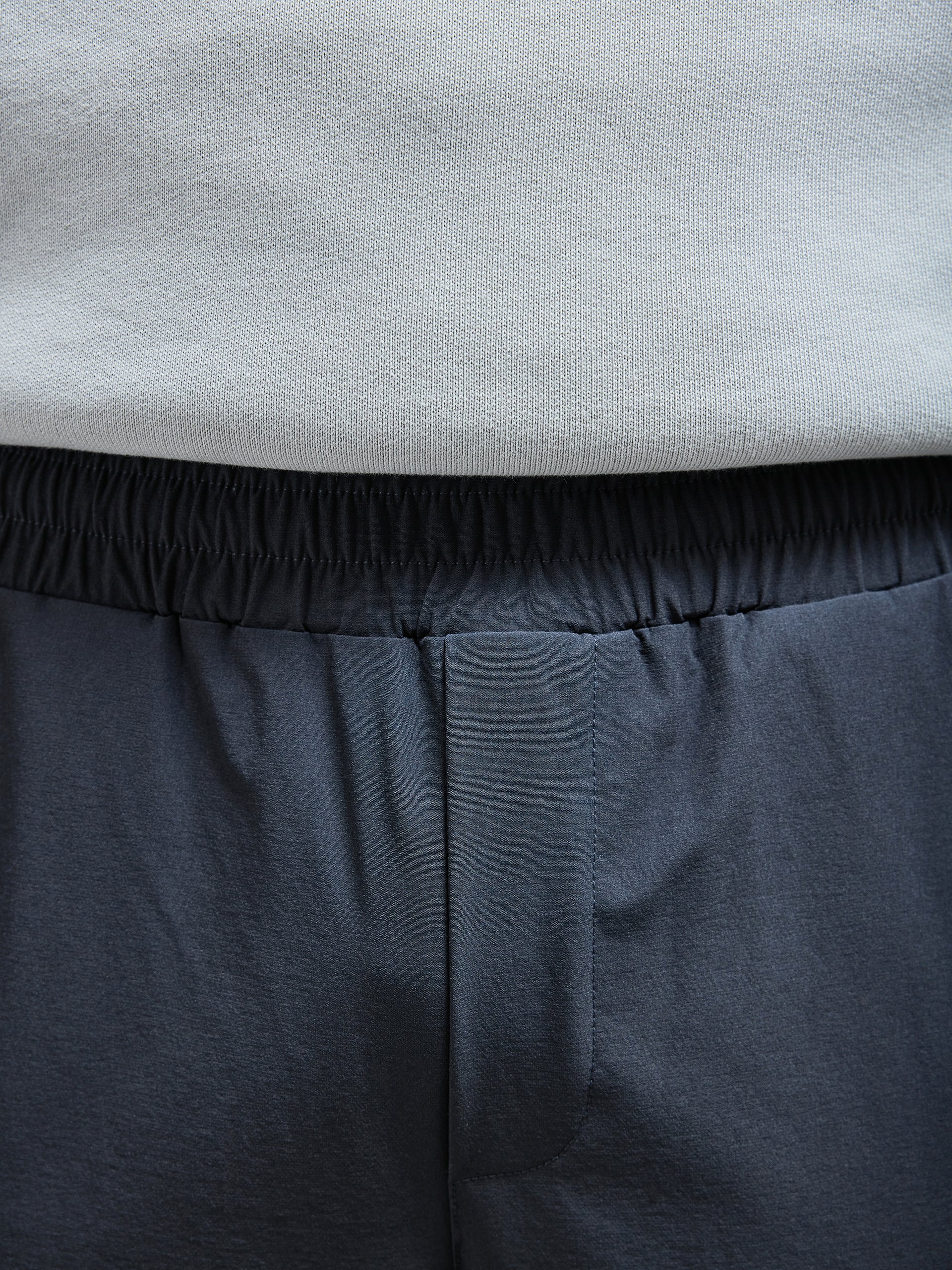 Relaxed Fit Nylon Trackpant in Grey