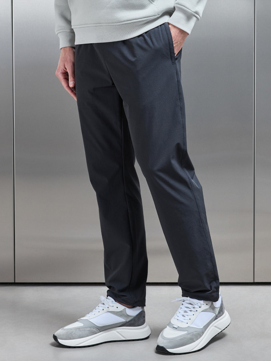 Relaxed Fit Nylon Trackpant in Grey