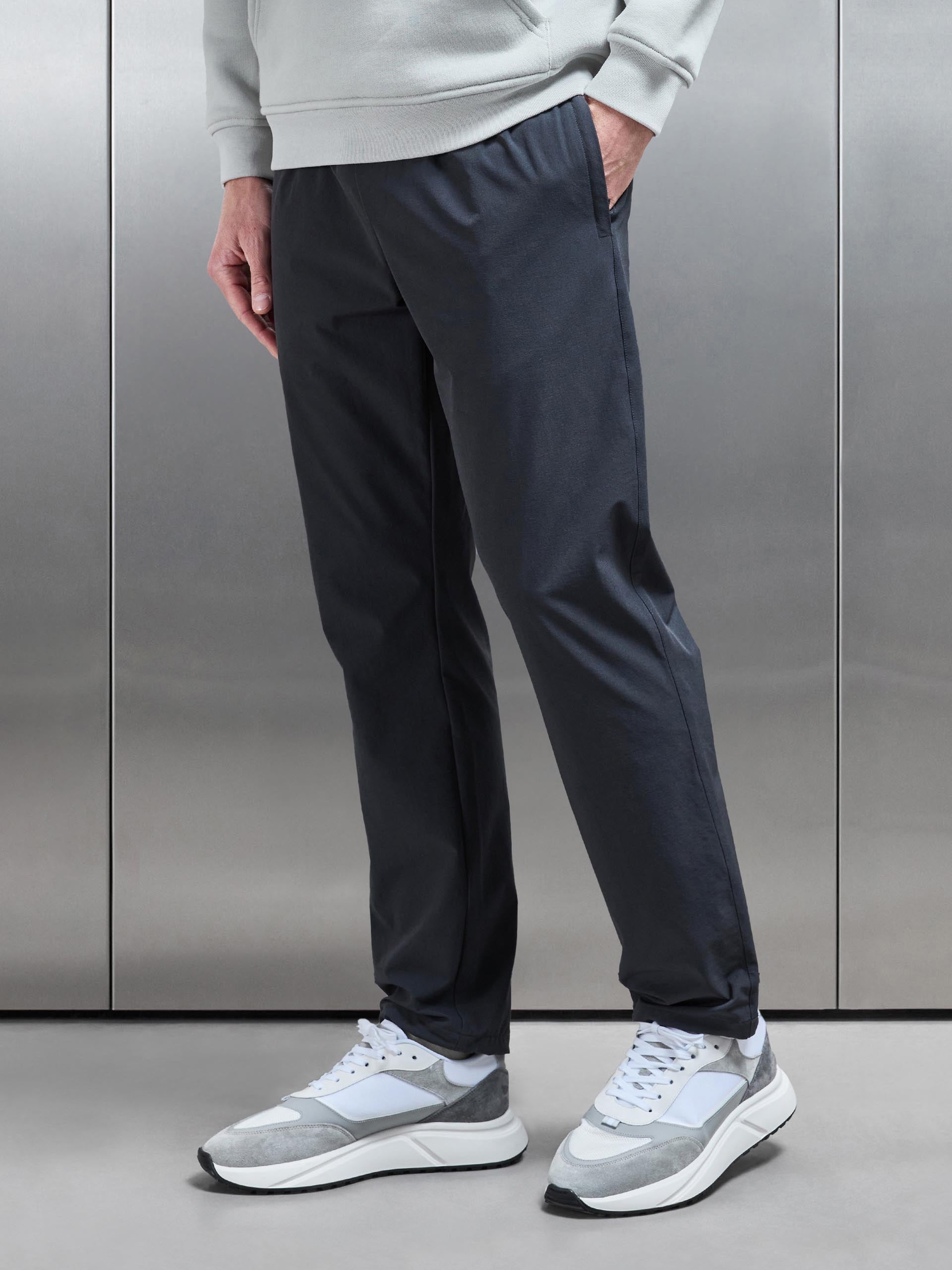 Relaxed Fit Nylon Trackpant in Grey