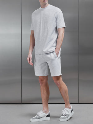 Relaxed Fit Short in Marl Grey