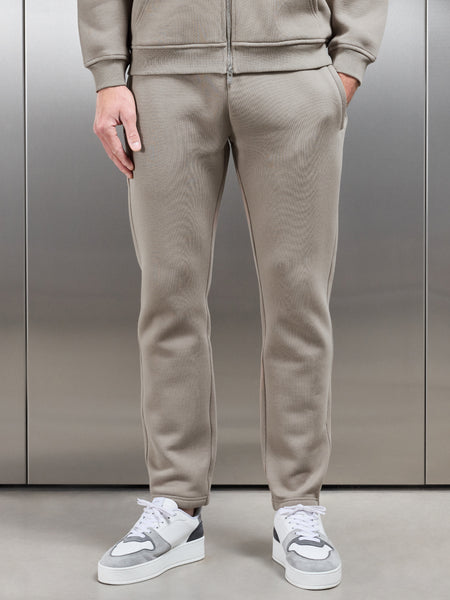 Relaxed Fit Tapered Leg Jogger in Taupe