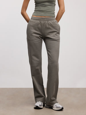 Womens Relaxed Jersey Straight Leg Jogger in Sage