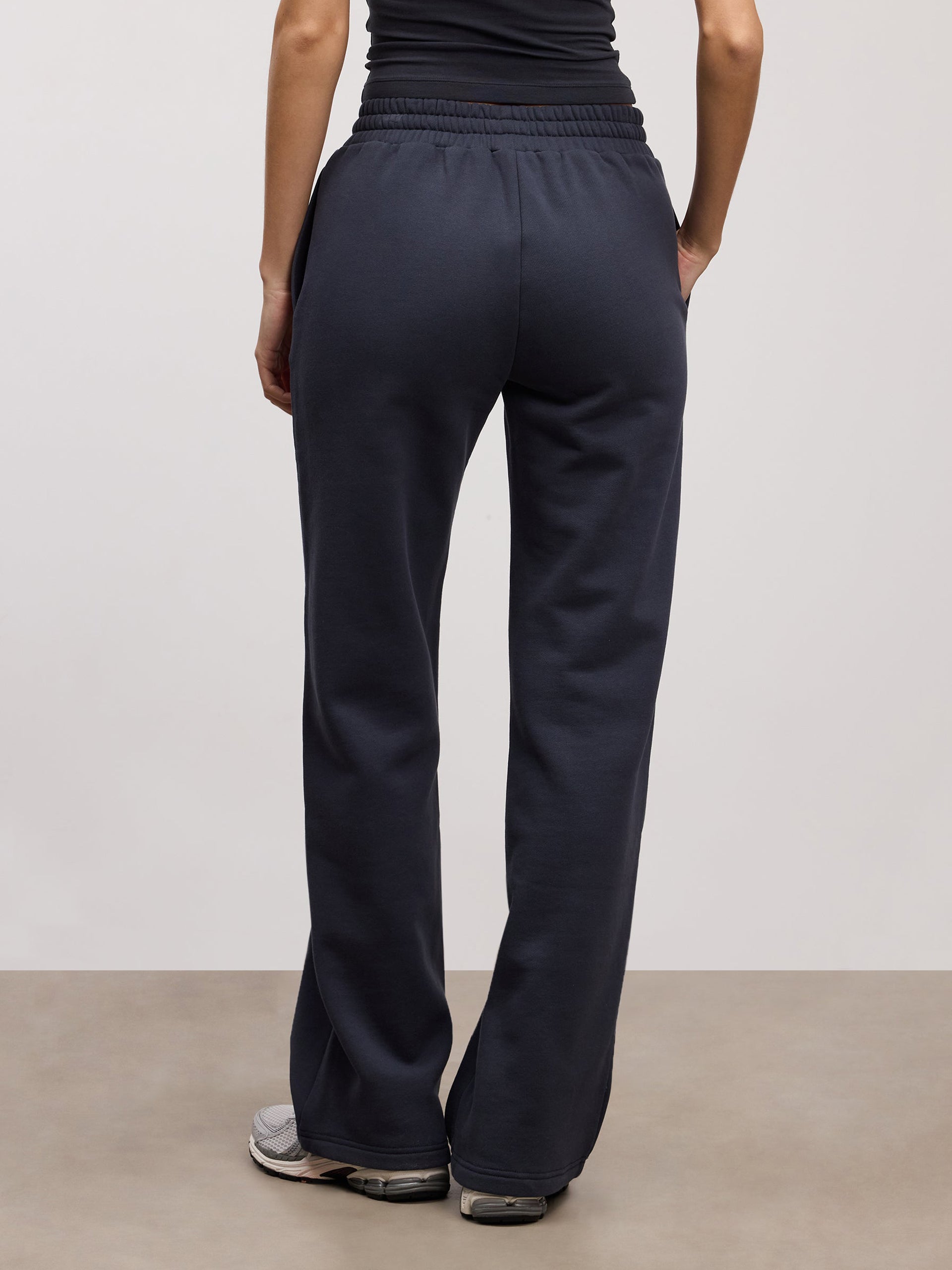 Womens Relaxed Jersey Straight Leg Jogger in Slate Blue