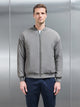Relaxed Padded Reversible Bomber Jacket in Olive Navy