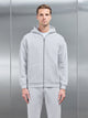 Relaxed Zip Through Hoodie in Marl Grey