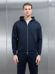 Relaxed Zip Through Hoodie in Navy