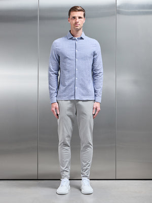 Resort Stripe Seersucker Shirt in Blue
