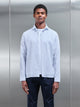 Resort Stripe Seersucker Shirt in White