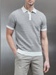 Roma Knitted Polo Shirt in Grey