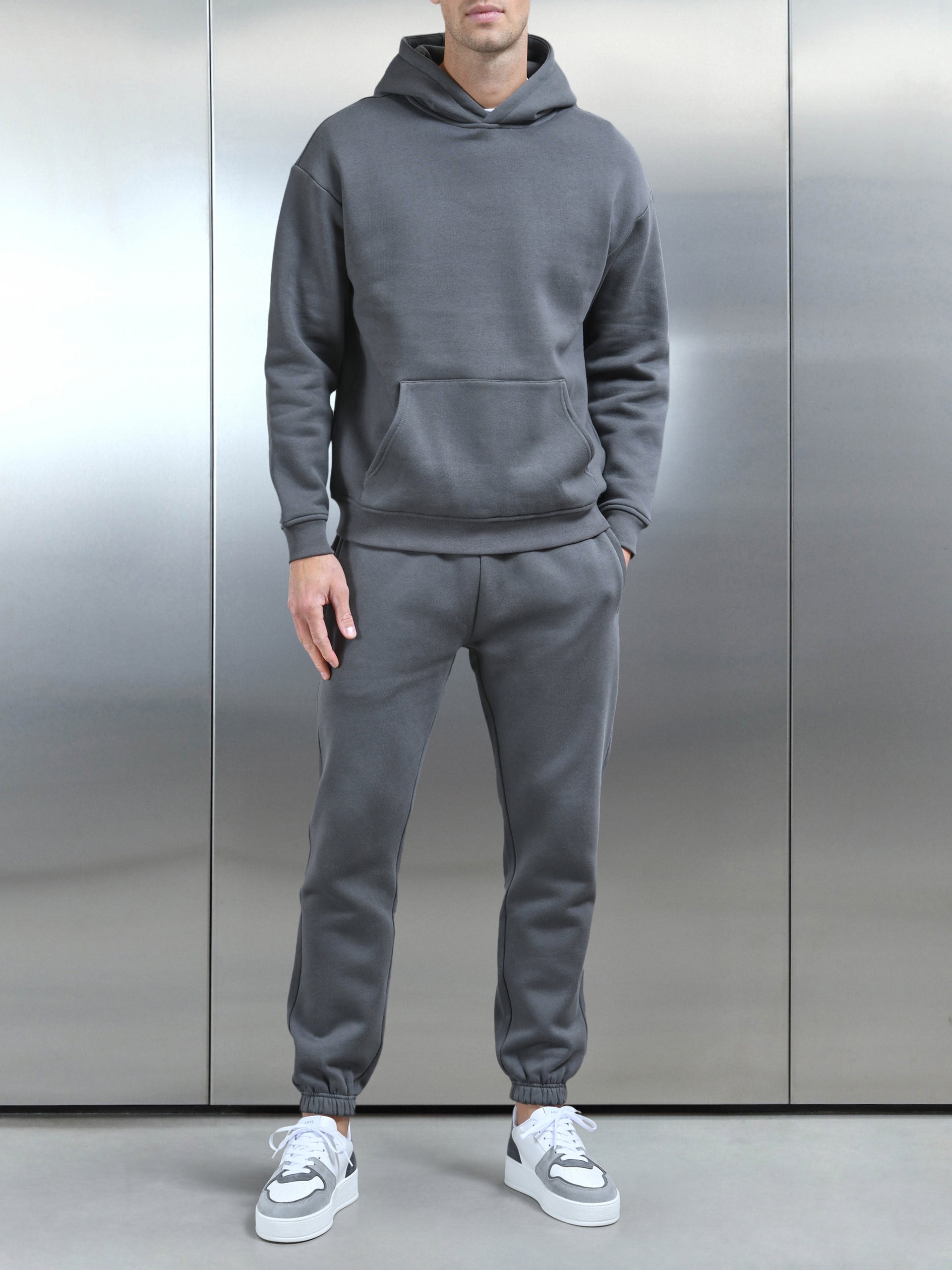 Relaxed Fit Hoodie in Charcoal ARNE