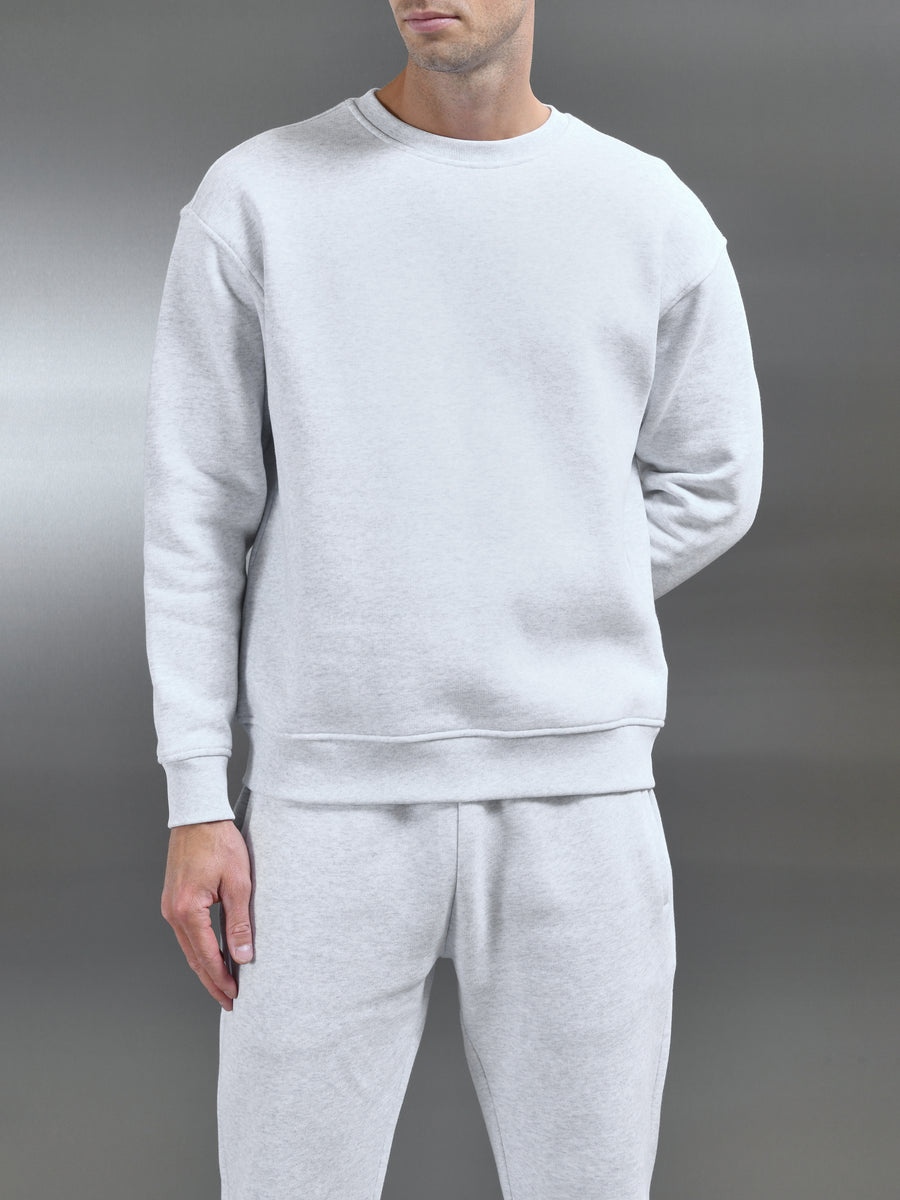 Relaxed Fit Sweatshirt in Marl Grey