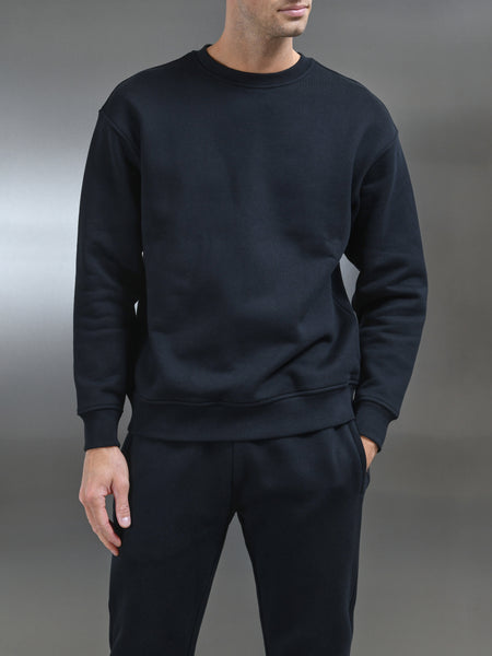 Relaxed Fit Sweatshirt in Black