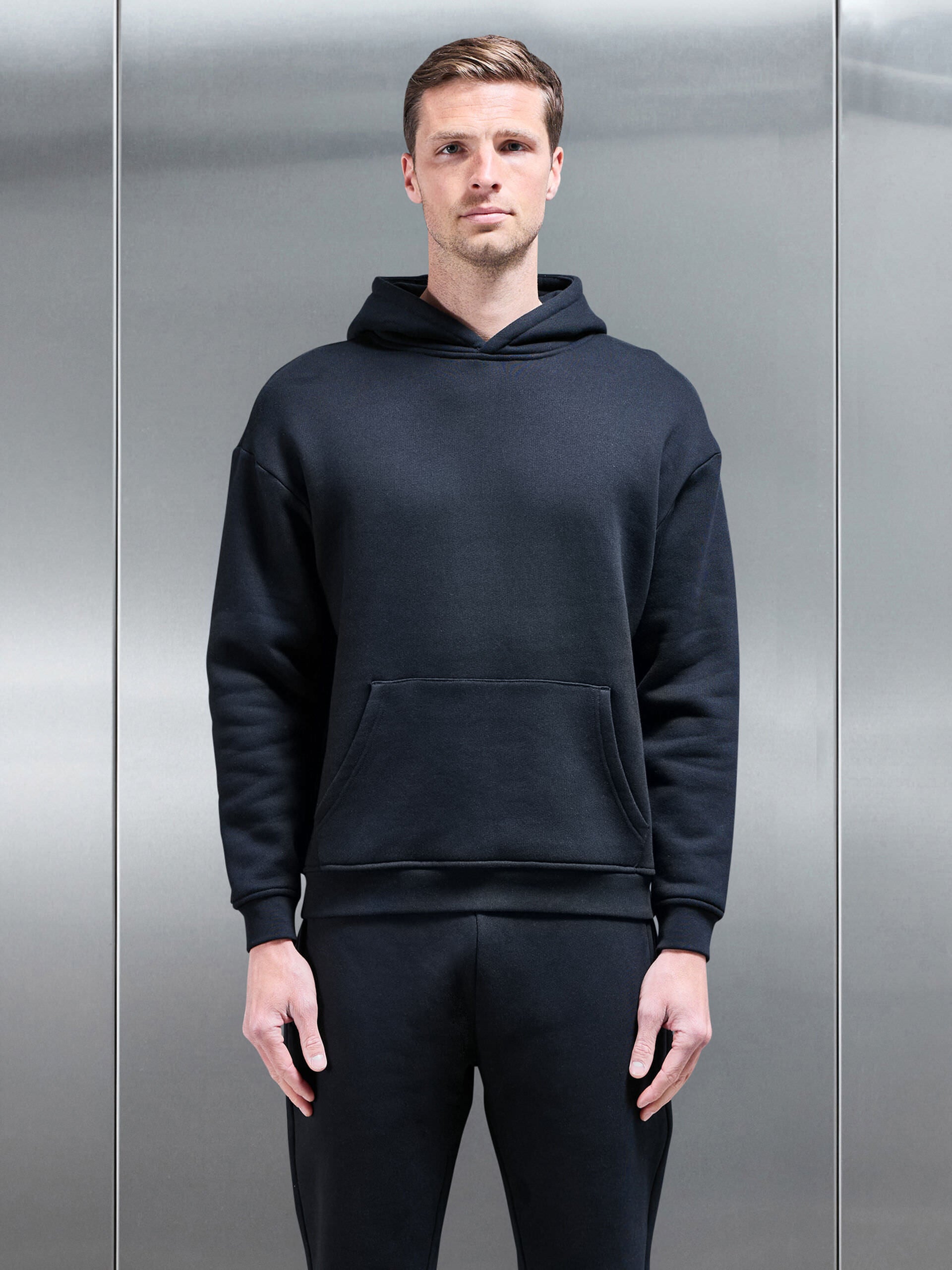 Relaxed Fit Hoodie in Black