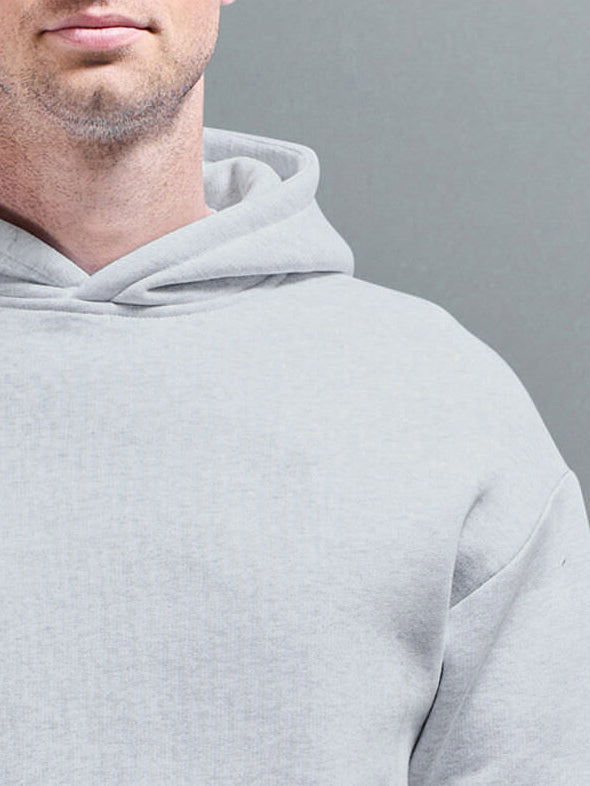 Relaxed Fit Hoodie in Marl Grey