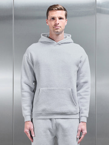 Relaxed Fit Hoodie in Marl Grey