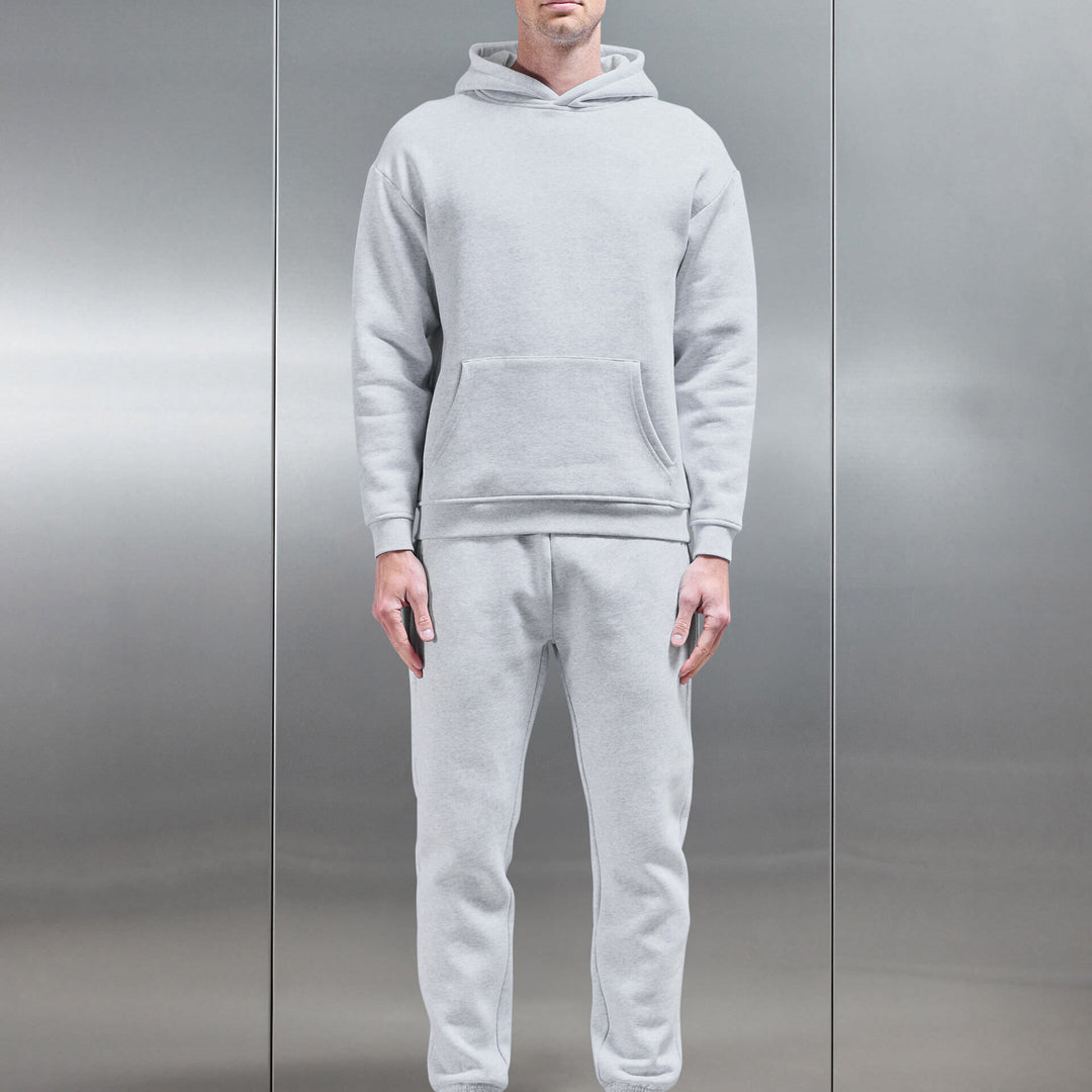 Relaxed Fit Hoodie in Marl Grey
