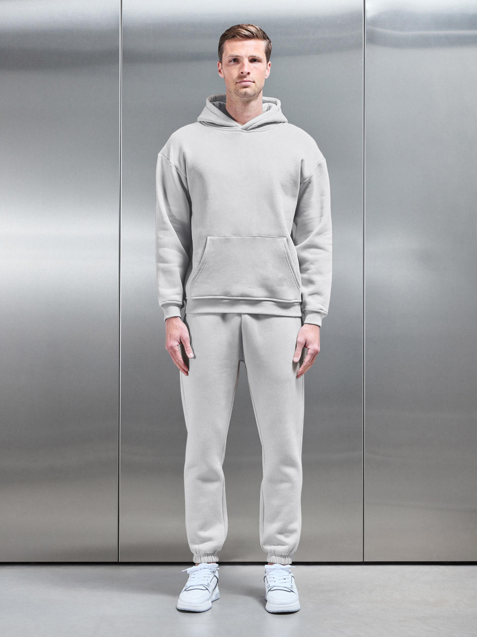 Relaxed Fit Hoodie in Mid Grey