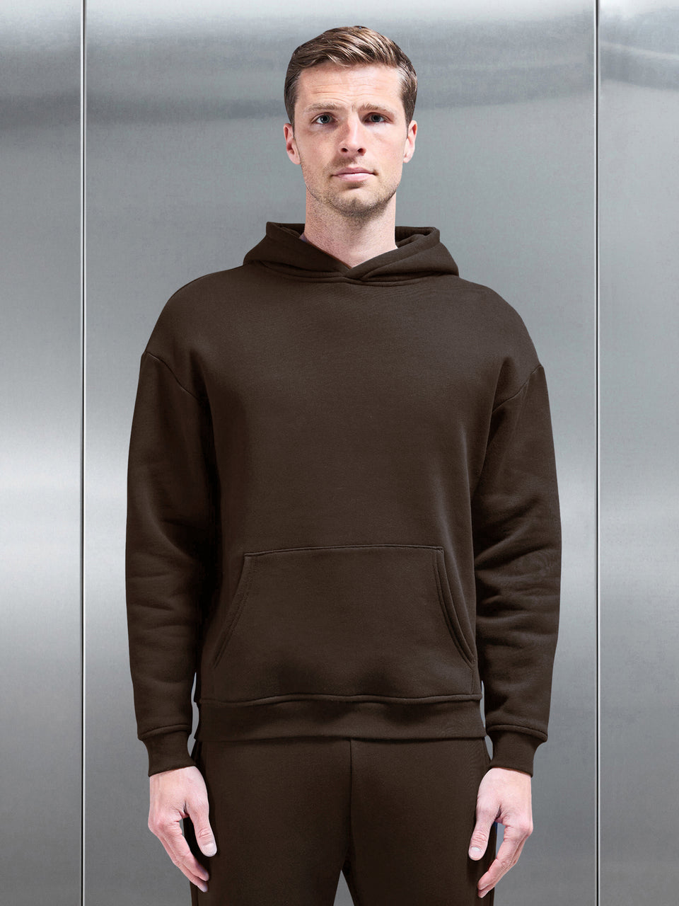 Relaxed Fit Hoodie in Brown